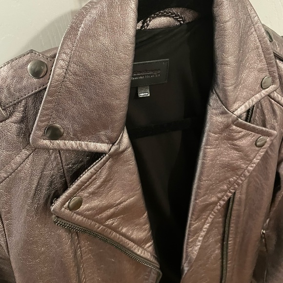 Mackage metallic leather motorcycle jacket - Picture 7 of 8